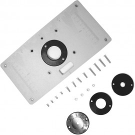 Aluminum Router Table Insert Plate with 4 Rings and Screws for Woodworking Benches Router Table Plate