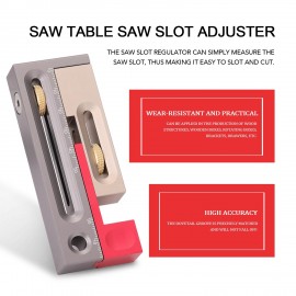 Saw Table Saw Slot Adjuster Mortise and Tenon Tool Movable Measuring Block Length Compensation Woodworking Tools