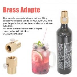 Brass Adapter for Refill Soda Stream and Soda Club W21.8-14