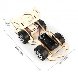 Wood Racing Car DIY Kit Kids Toy DIY Kit Electric Wooden Racing Car for Children Science and Technology Inventions Assembled Experiment DIY Model Building Kits