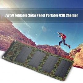 5W 5V Outdoor Foldable Monocrystalline Silicon Solar Panel Charger Portable USB Charger for Mobile Phone Power Supply
