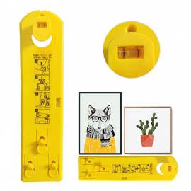 Picture Frame Hanging Tool with Level Ruler Bubble Lever Measuring Tool Photo Hanger Wall Mount Marking Tool