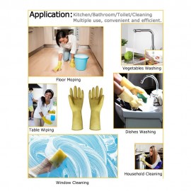 Household Cleaning Gloves Dish Washing Kitchen Glove Long Sleeves Thick Latex Glove Working Painting Gardening Gloves
