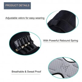 1 Pair Knee Protection Booster Power Lifts Joint Support Pads with Powerful Rebounds Spring Force Old Cold Leg Knee Band for Sports Hiking Climbing Training Squat Reduces Soreness