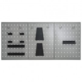 Wall-mounted Peg Boards 3 pcs 40x58 cm Steel