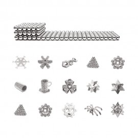 216Pcs 3mm Magnetic Ball Set Magic Magnet Cube Building Toy for Stress Relief Silver Color