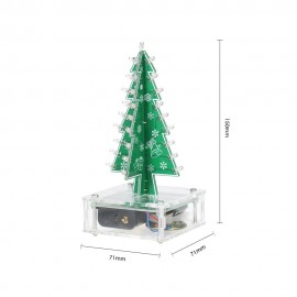 DIY Colorful Easy Making LED Light Acrylic Christmas Tree with Music Electronic Learning Kit Module