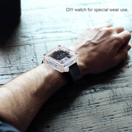 SCM Awesome Wristwatch DIY Kit Transparent LED Watch DIY LED Digital Tube Wristwatch Electronic Watch DIY Kit
