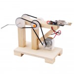 Wood Hand Generator Building Kit DIY Assemble Wooden Manual Generator Model Material Set Educational Toy Science Experimental Model Gift for Boys Girls Children Kids and Adult