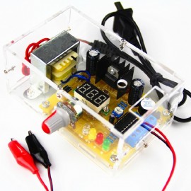 LM317 Adjustable Regulated Voltage 1.20V-12V 2W Power Supply Module PCB Board Electronic Kits with Shell