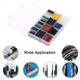 580PCS Assorted 2:1 Polyolefin Heat Shrink Tubing Tube Halogen-Free 6 Colors 11 Sizes Sleeving Wrap Wire Cable Kit φ1.0-φ10mm