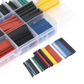 580PCS Assorted 2:1 Polyolefin Heat Shrink Tubing Tube Halogen-Free 6 Colors 11 Sizes Sleeving Wrap Wire Cable Kit φ1.0-φ10mm